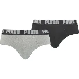 Puma Everyday Slips Grau Melange/Schwarz L 2er Pack