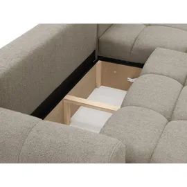 Mirjan24 Eckcouch mit Schlaffunktion 2-Sitzer Beige