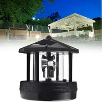 Bedee Solar LED Rotierende Leuchtturm, 360 Grad drehbare Solarlampe