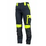 Luckyberg Construction Montage-Sicherheitshose Mechaniker-Komforthose Schutzkleidung fur Herren oder Damen (DE/NL/SE/PL, Numerisch, 44, Regular, Regular, Standard, Schwarz Gelb) - 44
