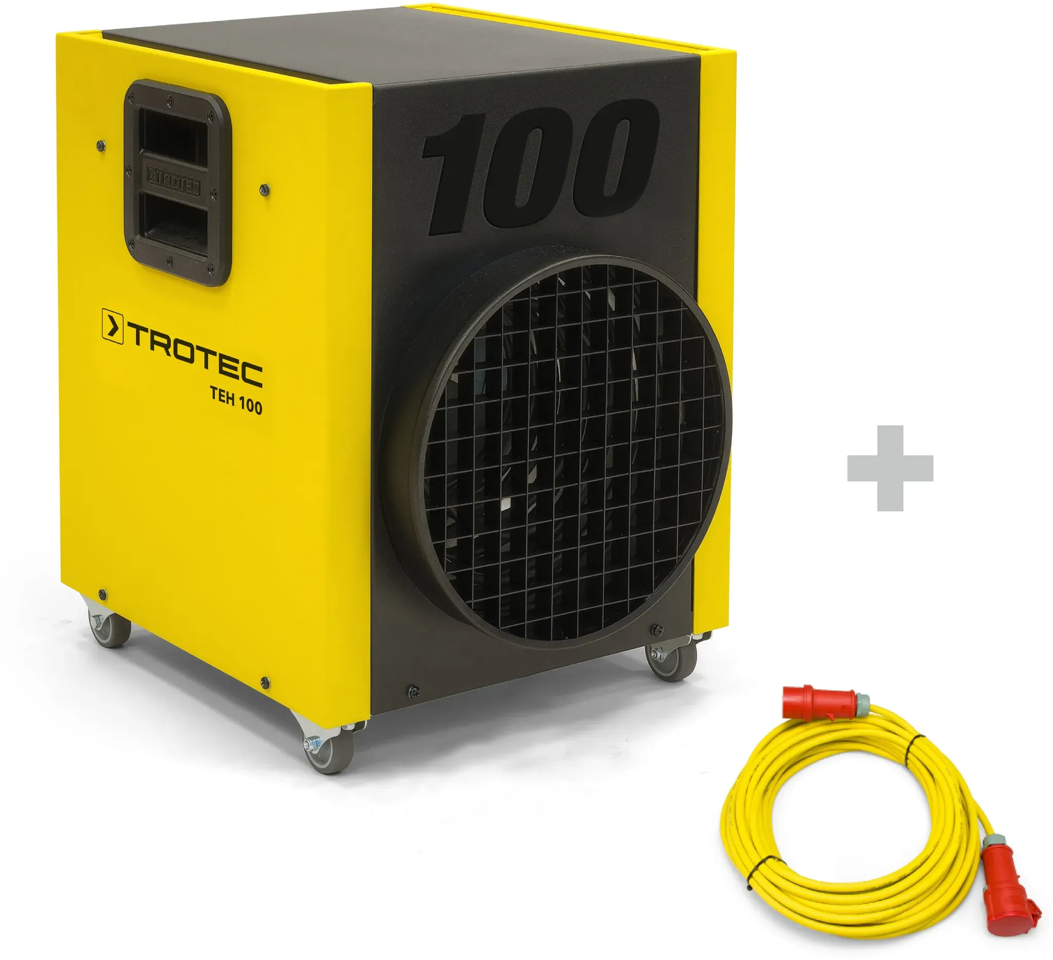 Trotec Elektrische kachel TEH 100 + professionele verlengkabel 20 m / 400 V / 6 mm2