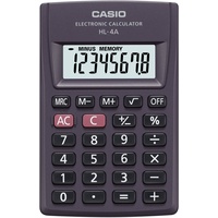 Casio HL-4A Taschenrechner Anthrazit Display (Stellen): 8 batteriebetrieben (B x H x T) 56 x 9 x 87m,