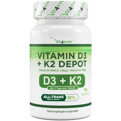 Vitamin D3 5.000 I.E. + Vitamin K2 100 mcg – 365 Tabletten