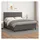 vidaXL Boxspringbett mit Matratze Grau 180x200 cm Kunstleder