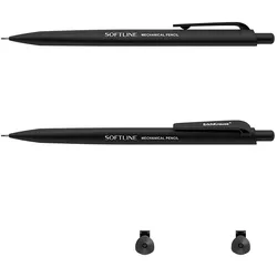 Druckbleistift HB 0,9mm mit Radiergummi 12 Stück Schwarz Bleistift für Büro Schule und Hobby Minenstift zum Zeichnen Skizzieren Schreiben