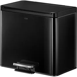 Eko Essential Recycler Treteimer 15+15 Liter - Steel Polypropylene - schwarz