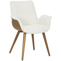 Massivmoebel24 Polsterstuhl Buche Polyester beige/braun