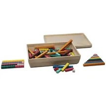 Wissner Wissner® aktiv lernen Lernspielzeug Rechenstäbchen in 10 Farben (126 Stück), Rechenstäbe RE-Wood® (126-St), RE-Wood®