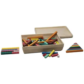 Wissner Wissner® aktiv lernen Lernspielzeug Rechenstäbchen in 10 Farben (126 Stück), Rechenstäbe RE-Wood® (126-St), RE-Wood®