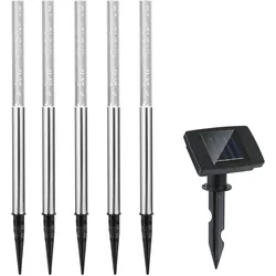 MONZANA® 5x LED Solarlampe Wetterfest IP44 Solar Sensor Edelstahl Solarleuchte Gartenbeleuchtung Balkon Garten