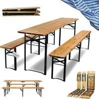 BITUXX Bierzeltgarnitur Biertischgarnitur Bierbankgarnitur Festzeltgarnitur Biergartengarnitur Bierbank Biertisch Klappbar 1x Tisch 2x Bänke 220cm... - Bituxx