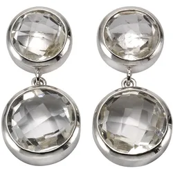 Zeeme Gemstones Ohrstecker 925/- Sterling Silber Bergkristall