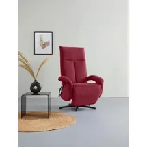 sit&more TV-Sessel SIT & MORE "Tycoon", rot (bordeaux), B:74cm H:112cm T:82cm, 100% Polyester, Sessel, wahlweise manuell, mit zwei Motoren oder mit Akku oder mit 2 Motoren