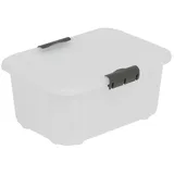 BranQ Aufbewahrungsbox Kunststoffbox mit Deckel 8L Transparent