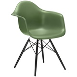 Vitra Stuhl Eames Plastic Armchair DAW 83x63x59 cm forest grün, Gestell: Ahorn schwarz, Designer Charles & Ray Eames