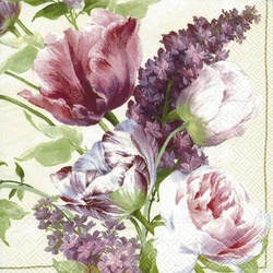 Serviette Elizabethan garden 20tlg. Papier Rosa