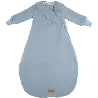 Sterntaler Schlafsack mit Armen 90 cm Rexi - Kinder und Baby Schlafsack aus Jersey in Waffeloptik, mit Ärmeln, gefüttert mit Jersey, leicht wattiert, seitliche Kabelöffnung, TOG 2,0 - blau