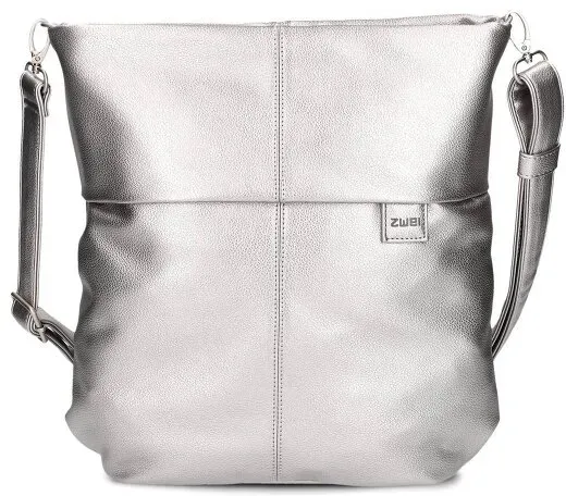 Zwei Mademoiselle.M Schultertasche 31 cm  silberfarben