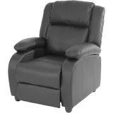 Mendler Fernsehsessel Relaxsessel Liege Sessel Lincoln, Kunstleder ~ schwarz