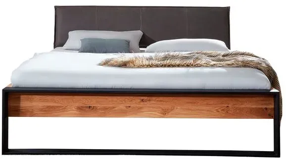 G+K Massivholzbett BE-0868 140 x 200 cm Holz Braun Eiche