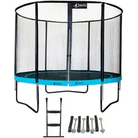 Punchi Blue 300 Trampolin + Leiter + Kit blau 305 CM