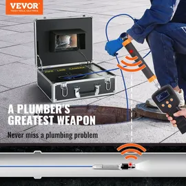 Vevor Kanalkamera 40 m 17,8 cm mit DVR-Funktion und 512-Hz-Ortung