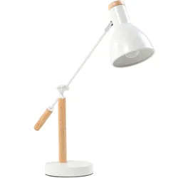 Schreibtischlampe PECKOS verstellbar Metall Weiß