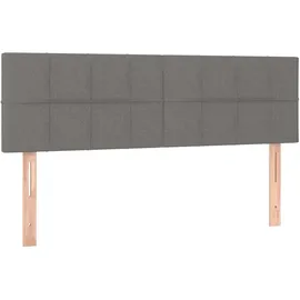 vidaXL Boxspringbett 140 x 200 cm Dunkelgrau
