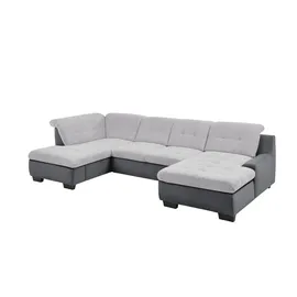 Lounge Collection Wohnlandschaft Chenille 3-Sitzer Grau