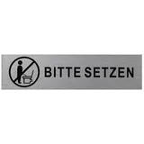 PRO PLUS Türschild Bitte Setzen 16 x 4 cm