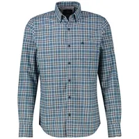 Lerros Kariertes Flanellhemd in Übergrössen - Storm Blue -