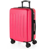 SKPAT - Koffer Groß, Koffer Mittelgroß, Hartschalenkoffer M - Robuster Hartschalenkoffer & Koffer & Trolleys mit 4 Rollen, ideal als Reisekoffer für Jede Reise, Fuchsia