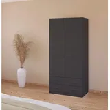 Rauch Drehtürenschrank Prandon B 91 x 197 x 54 cm Grau