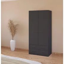 Rauch Drehtürenschrank Prandon B 91 x 197 x 54 cm Grau