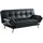vente-unique Schlafsofa Zarina 3-Sitzer, Kunstleder, Schwarz