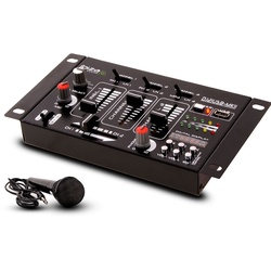 DJ PA Stereo Mischpult USB MP3 Party Kompakt Mixer 4 Kanal im Set inklusive Mikrofon