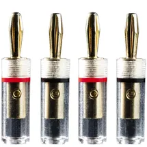 Pro-Ject Connect it Banana Set, Solide hochwertige Bananenstecker für Hi-Fi Lautsprecher, 4mm, 4Stk (E)