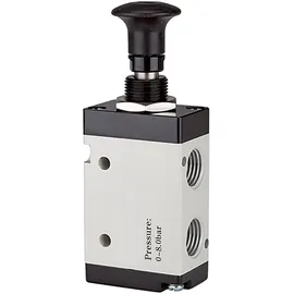 Riegler 5/2-Wegeventil, Druckknopfbetätigung, »3L«, G 1/8, 500l/min