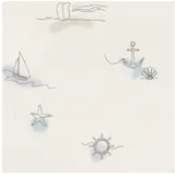 Rasch Textil Vliestapete Maritim 32 x 1000 cm 0 g Beige/Blau 429527
