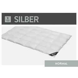 Daunenbettdecke SPESSARTTRAUM "Silber", weiß, B:240cm L:220cm, Bezug: 100% Baumwolle. Füllung: 100% Daunen, Bettdecken, hergestellt in Deutschland, allergikerfreundlich