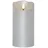 Star Trading Rustik LED Echtwachs Stumpenkerze 15 cm silber