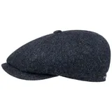 Stetson Schiebermütze Hatteras 100% Wolle mit Fischgrät-Muster blau 56/M