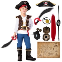 Spooktacular Creations Kinder Piraten Kostüm, Deluxe Jungen Piratenkostüm Set (3-10 Jahre) (Small)