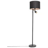 Qazqa LED Leselampe Jelena, ohne Leuchtmittel, Warmweiß, QAZQA Lese­leuchte, e27, Schwarz, Stahl, Modern schwarz