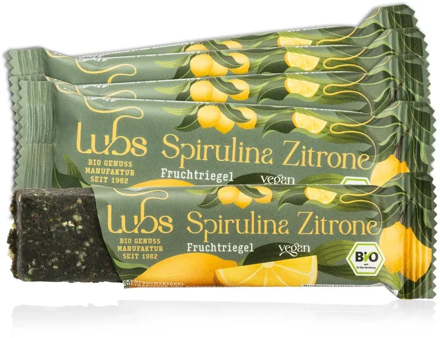 Barretta alla frutta bio con spirulina-limone confezione da 10 - 400 g