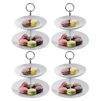 Home4You Etageren 4er Set, H 23 cm - Weiß