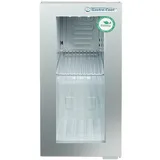 Gastro-Cool - Extra kleiner und schmaler Getränkekühlschrank mit Glastür - silber GCGD8