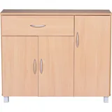 FineBuy Sideboard 75 cm x 90 cm x 30 cm buche