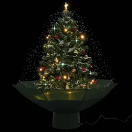 vidaXL Schneiender Weihnachtsbaum mit Schirmfuß Grün 75 cm