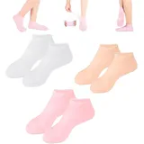 Feuchtigkeitsspendende Fußmaske, Peeling-Silikonsocken, Strand-Schutzsocken, Damen-Fuß-Spa-Pediküre-Silikonsocken, geeignet für trockene Füße, Schwielen, Fußpflege nach Pediküre